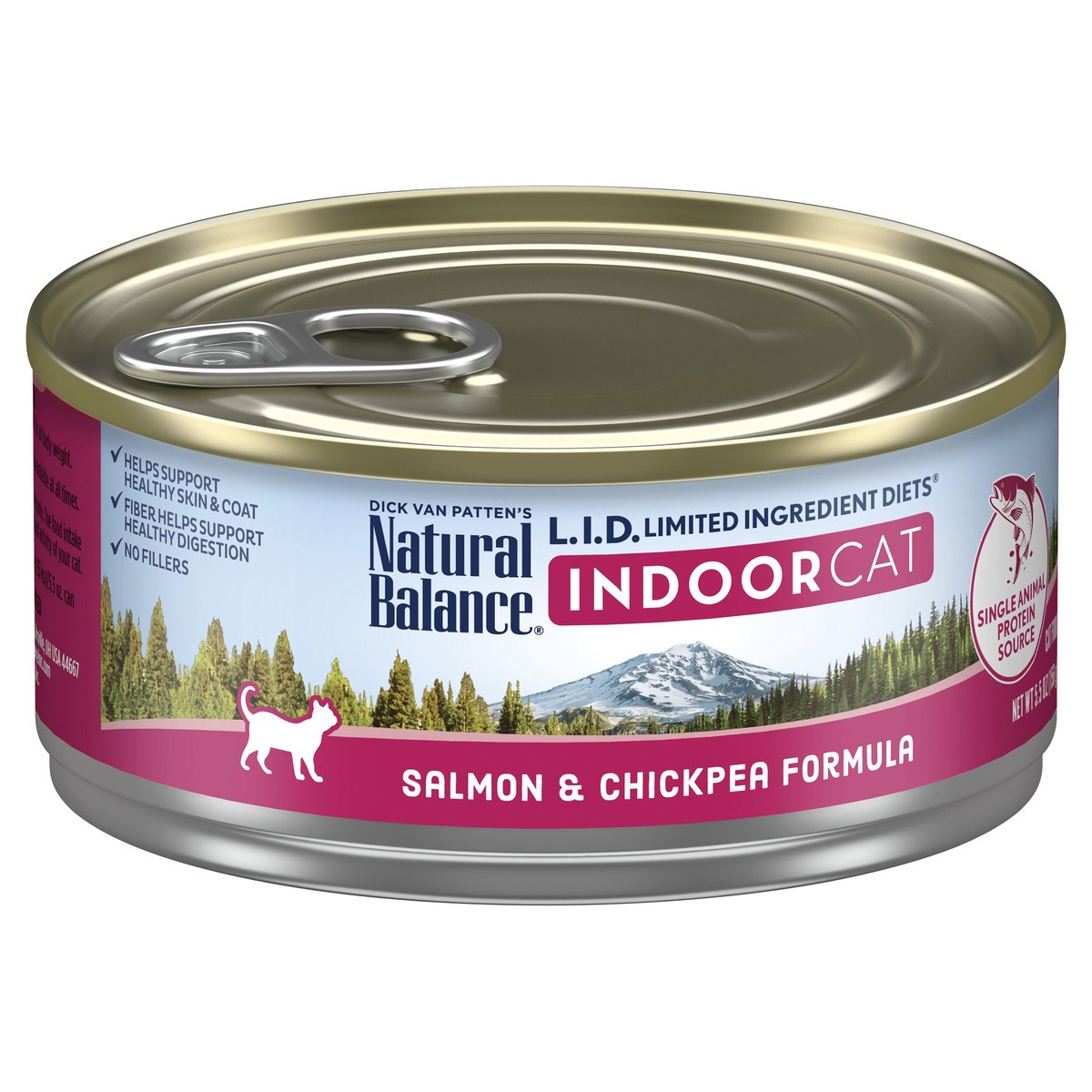slide 2 of 7, Natural Balance Limited Ingredient Diets Indoor Cat Salmon & Chickpea Formula Cat Food 5.5 oz, 5.5 oz
