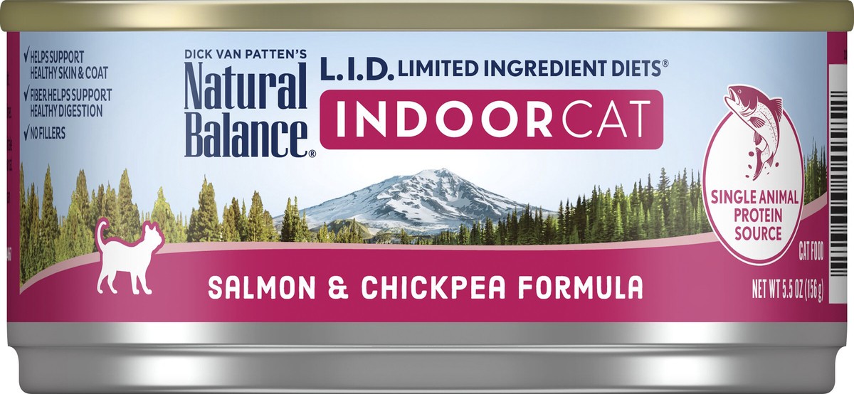slide 7 of 7, Natural Balance Limited Ingredient Diets Indoor Cat Salmon & Chickpea Formula Cat Food 5.5 oz, 5.5 oz