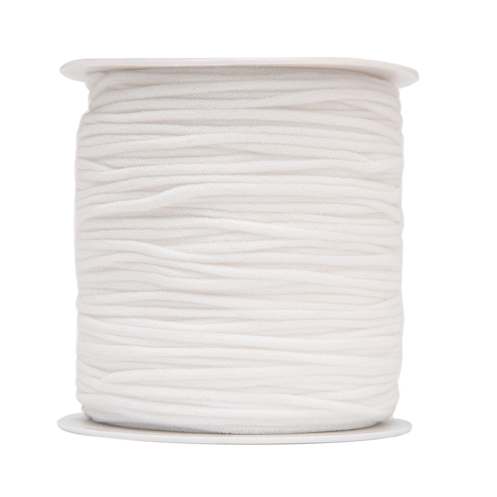 slide 3 of 7, Beadsmith Fablastic 3mm White Round Spandex Cord, 3 mm