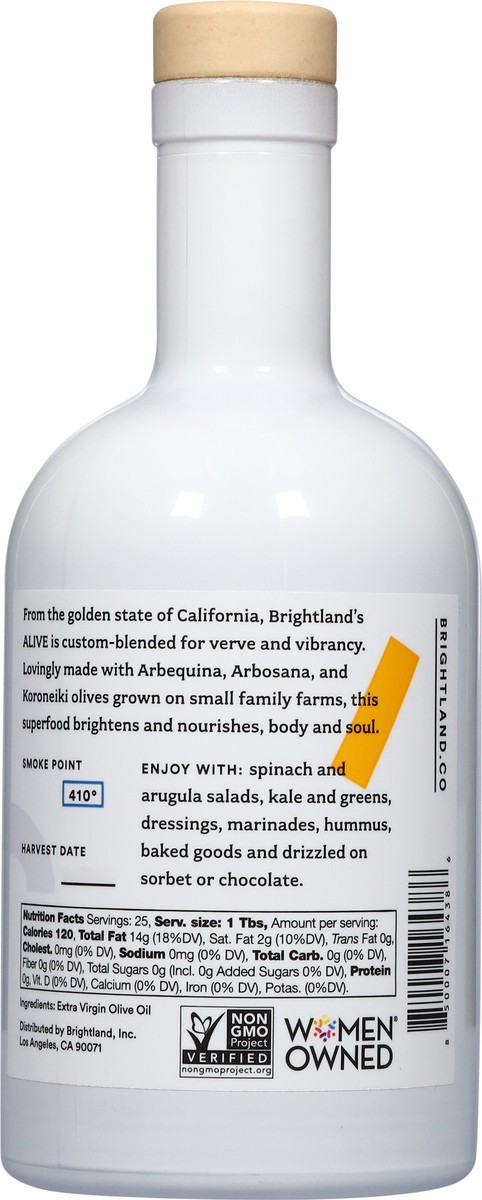 slide 11 of 13, Brightland 100% Extra Virgin Alive Olive Oil 12.7 oz, 12.7 oz