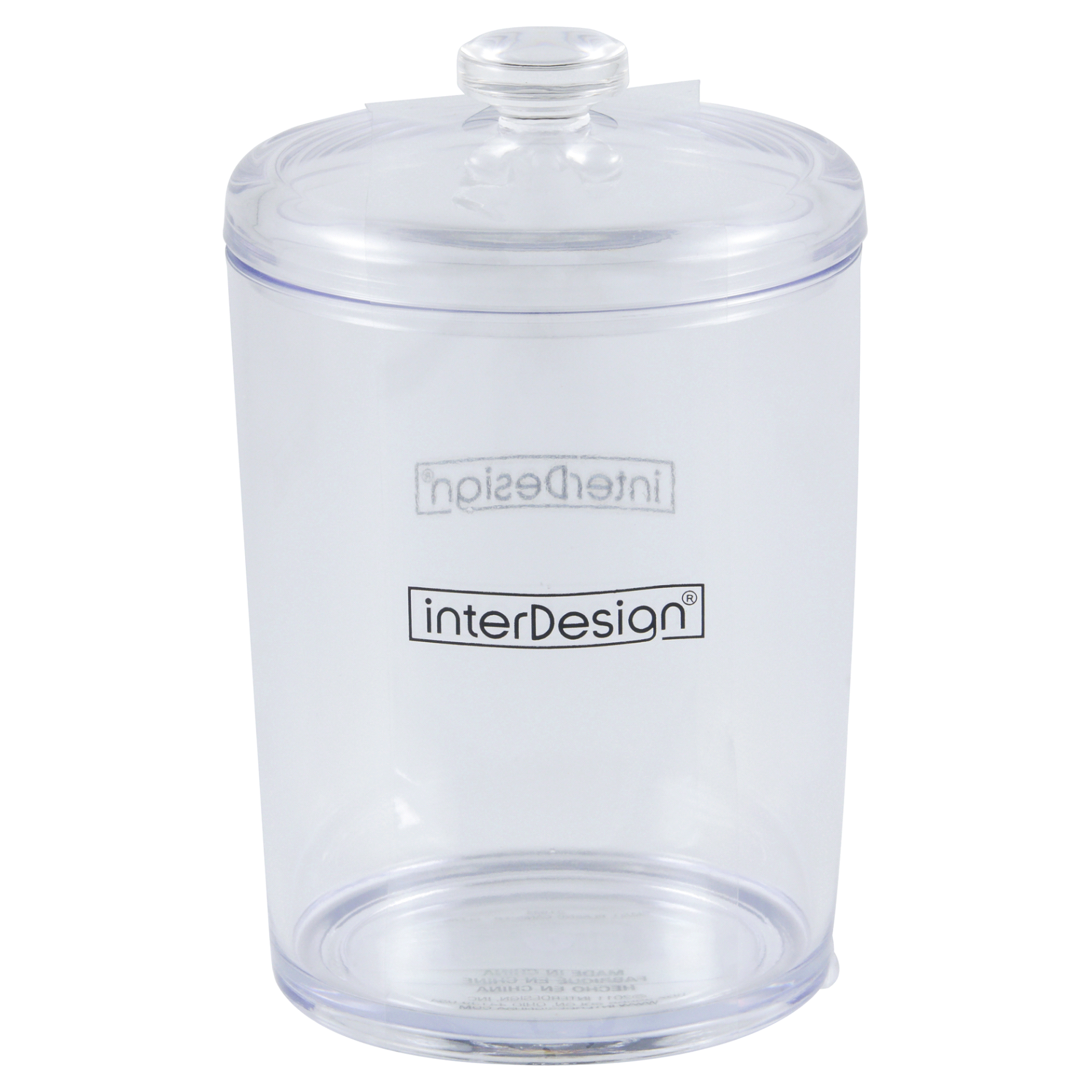 slide 1 of 1, InterDesign Small Plastic Canister - Clear, 1 ct