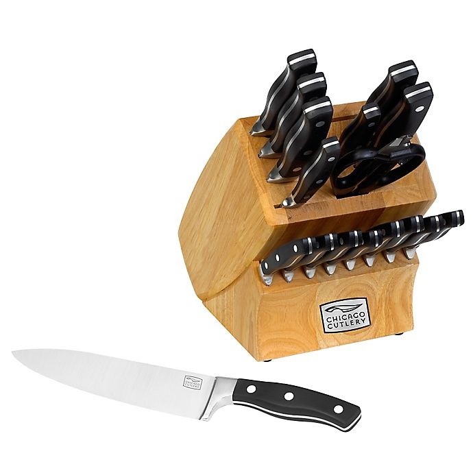 slide 1 of 1, Chicago Cutlery Insignia II Knife Block Set, 18 ct