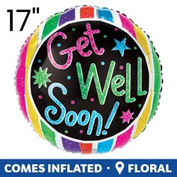 Get Well! Helium Filled Balloon