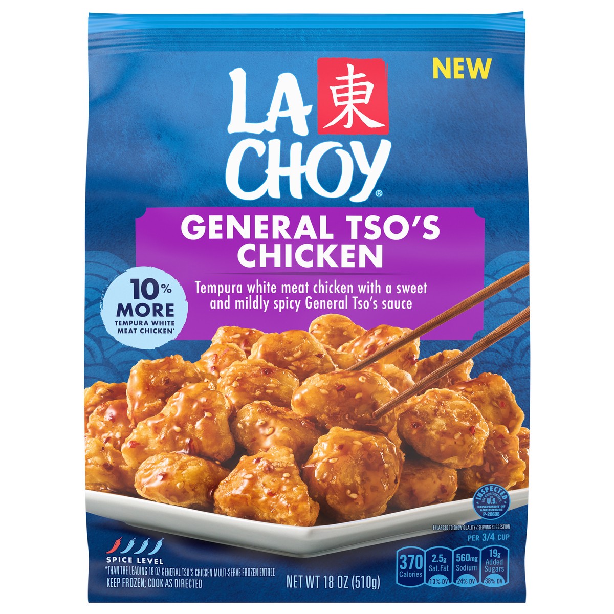 slide 1 of 1, La Choy General Tso's Chicken, Frozen Entrée, 18 oz., 18 oz