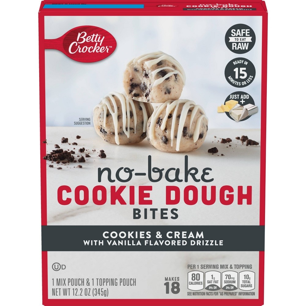 slide 2 of 3, Betty Crocker Cookies & Cream Cookie Dough Bites, 12.2 oz