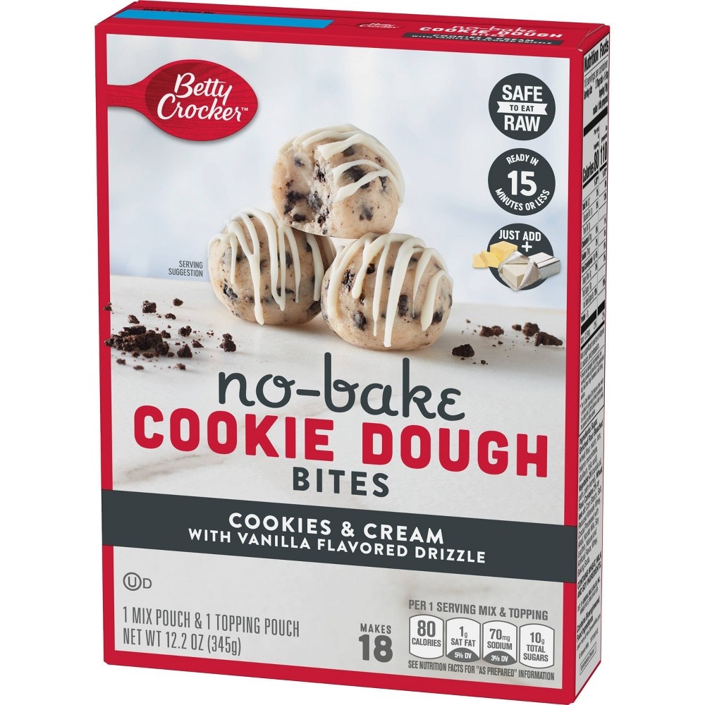 slide 3 of 3, Betty Crocker Cookies & Cream Cookie Dough Bites, 12.2 oz