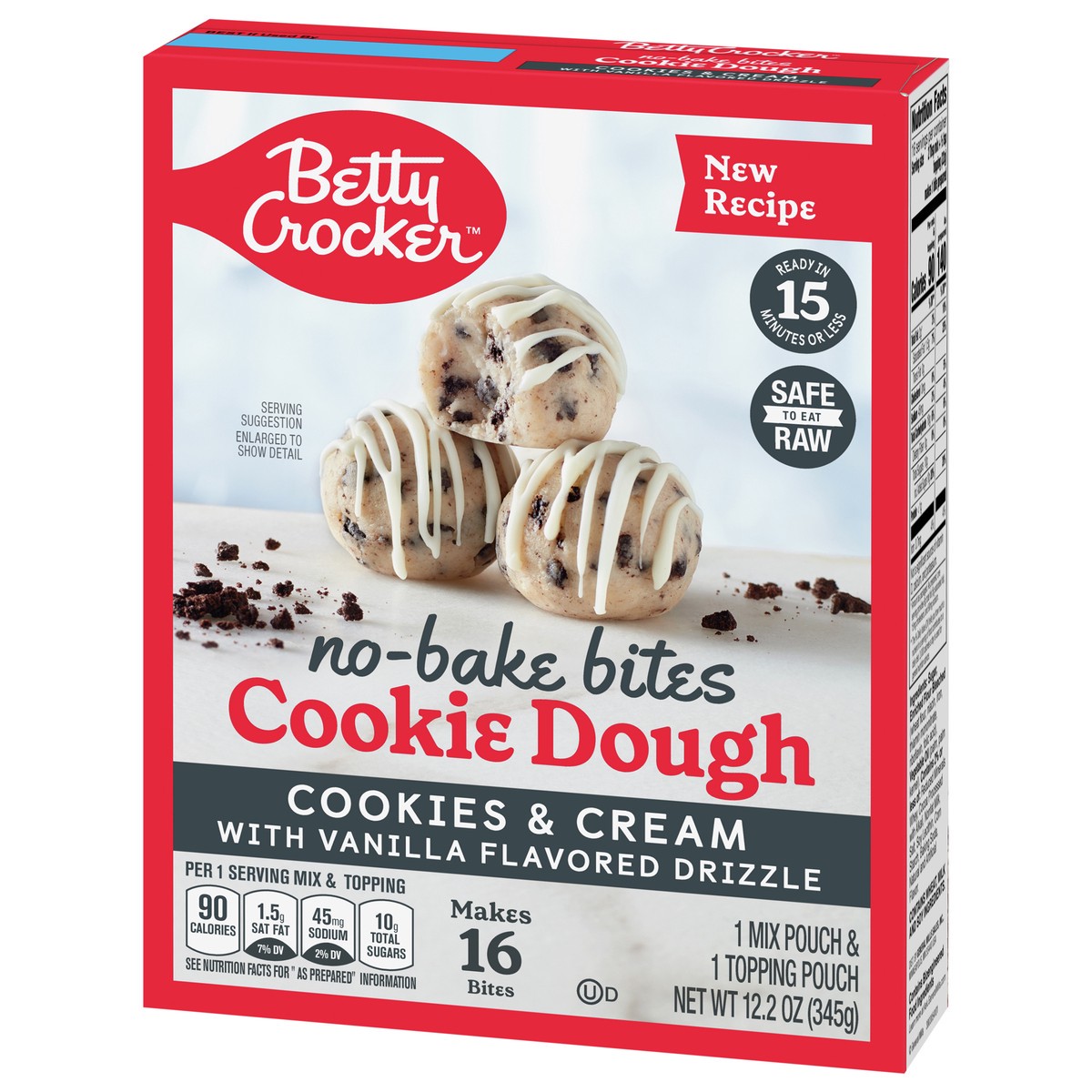 slide 11 of 13, Betty Crocker No-Bake Bites Cookies and Cream Cookie Dough, 12.2 oz., 12.2 oz