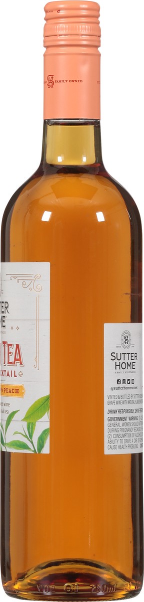 slide 8 of 9, Sutter Home Peach Tea Wine Cocktails, 750 ml