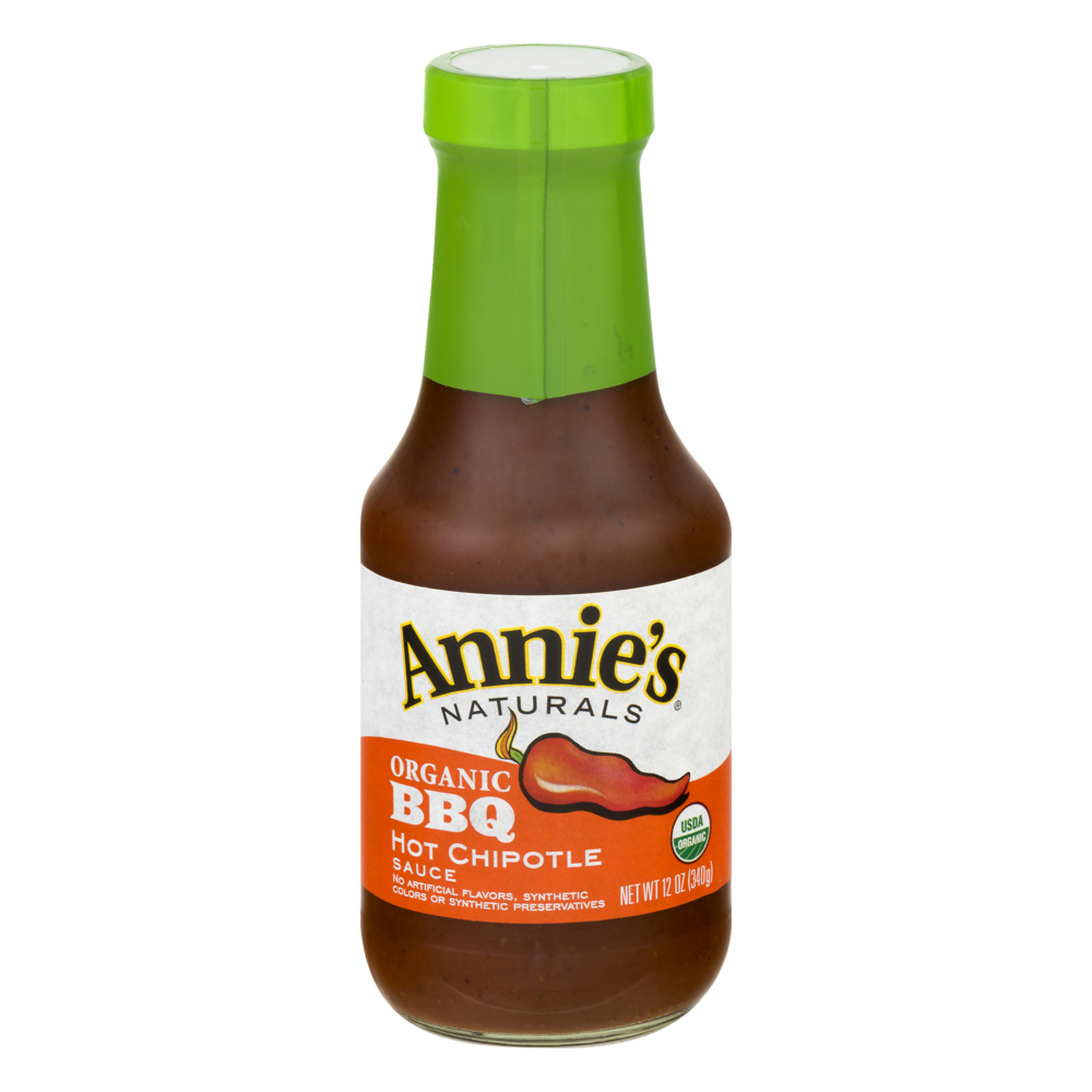 slide 1 of 1, Annie's Naturals Organic Homegrown Hot Chipotle BBQ Sauce, 12 oz