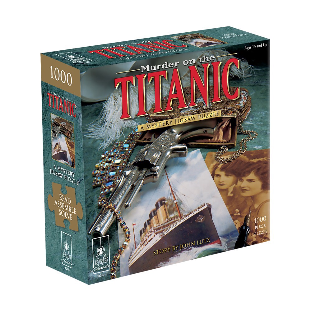 slide 1 of 1, University Games Murder On The Titanic Classic Mystery Jigsaw Puzzle, 1000 ct