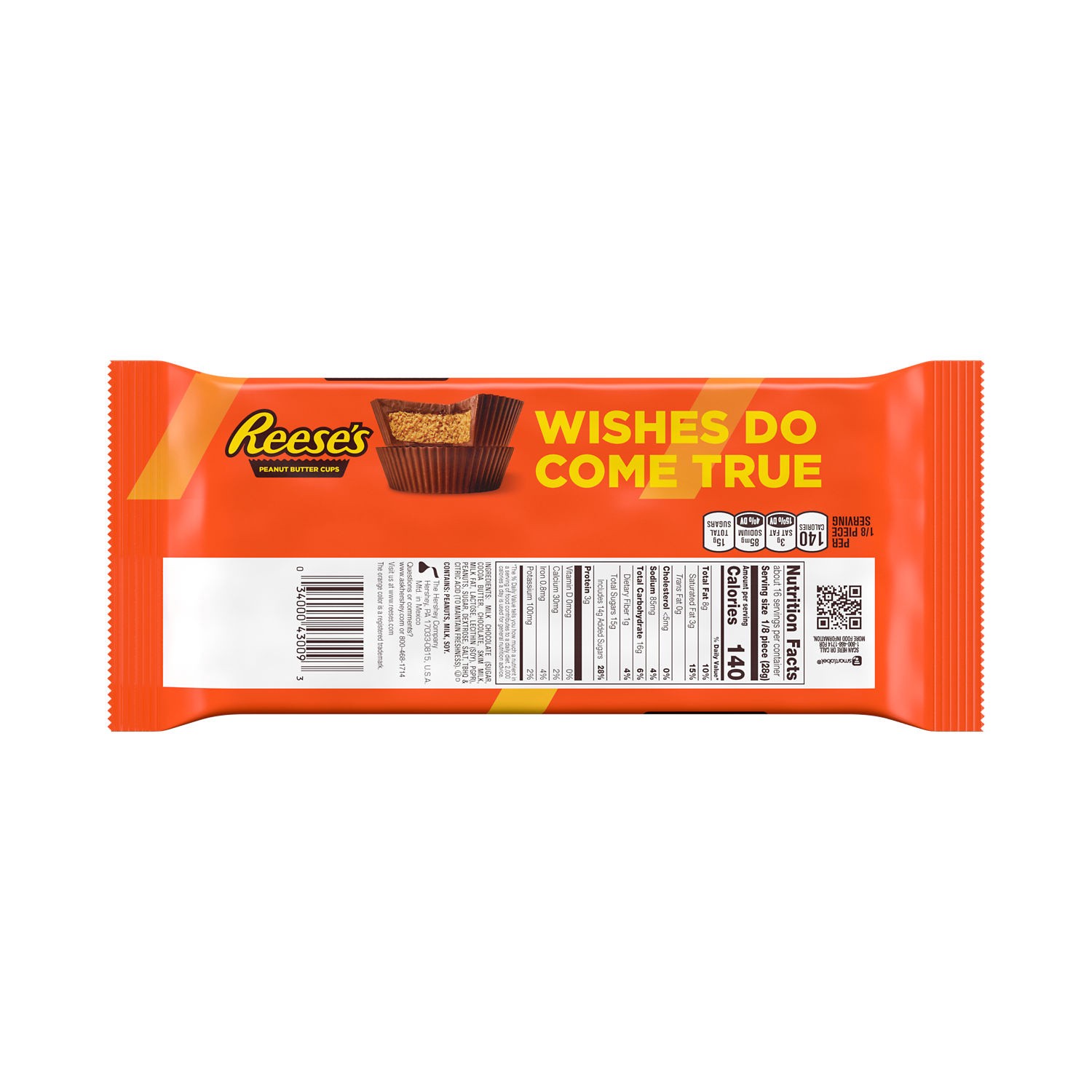 slide 2 of 8, REESE'S Milk Chocolate Half-Pound Peanut Butter Cups, Christmas Candy Pack, 16 oz (2 Pieces), 2 ct; 8 oz