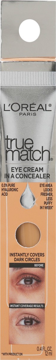 slide 4 of 9, L'Oréal True Match Medium W5-6 Eye Cream in a Concealer 0.4 fl oz, 0.4 oz