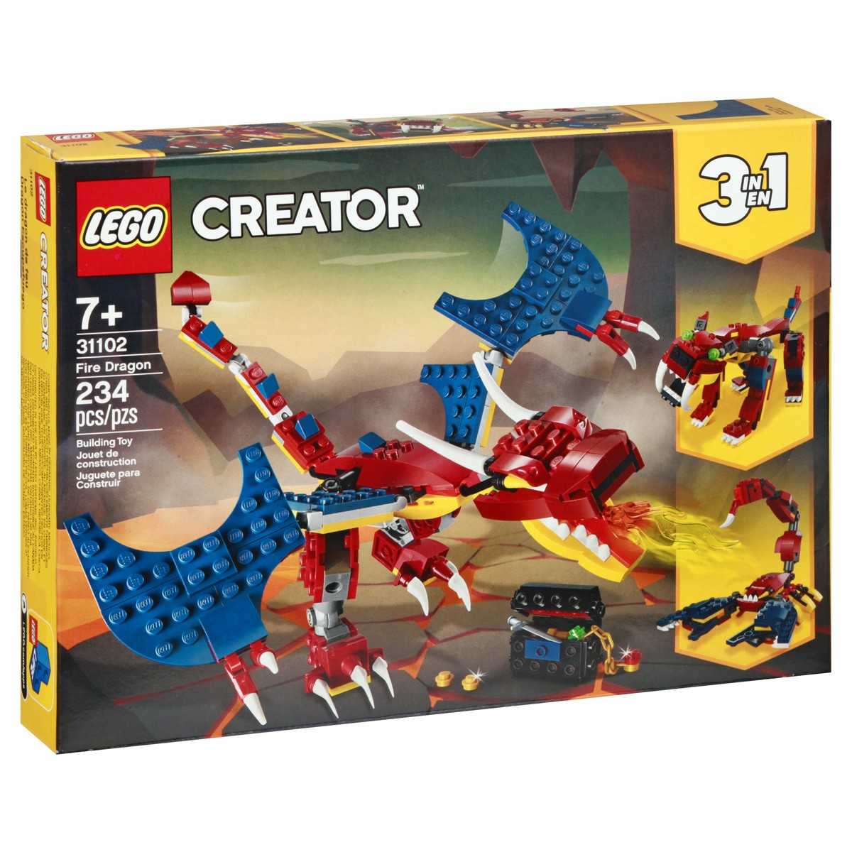 slide 2 of 9, LEGO Creator Fire Dragon Toy 1 ea, 1 ct