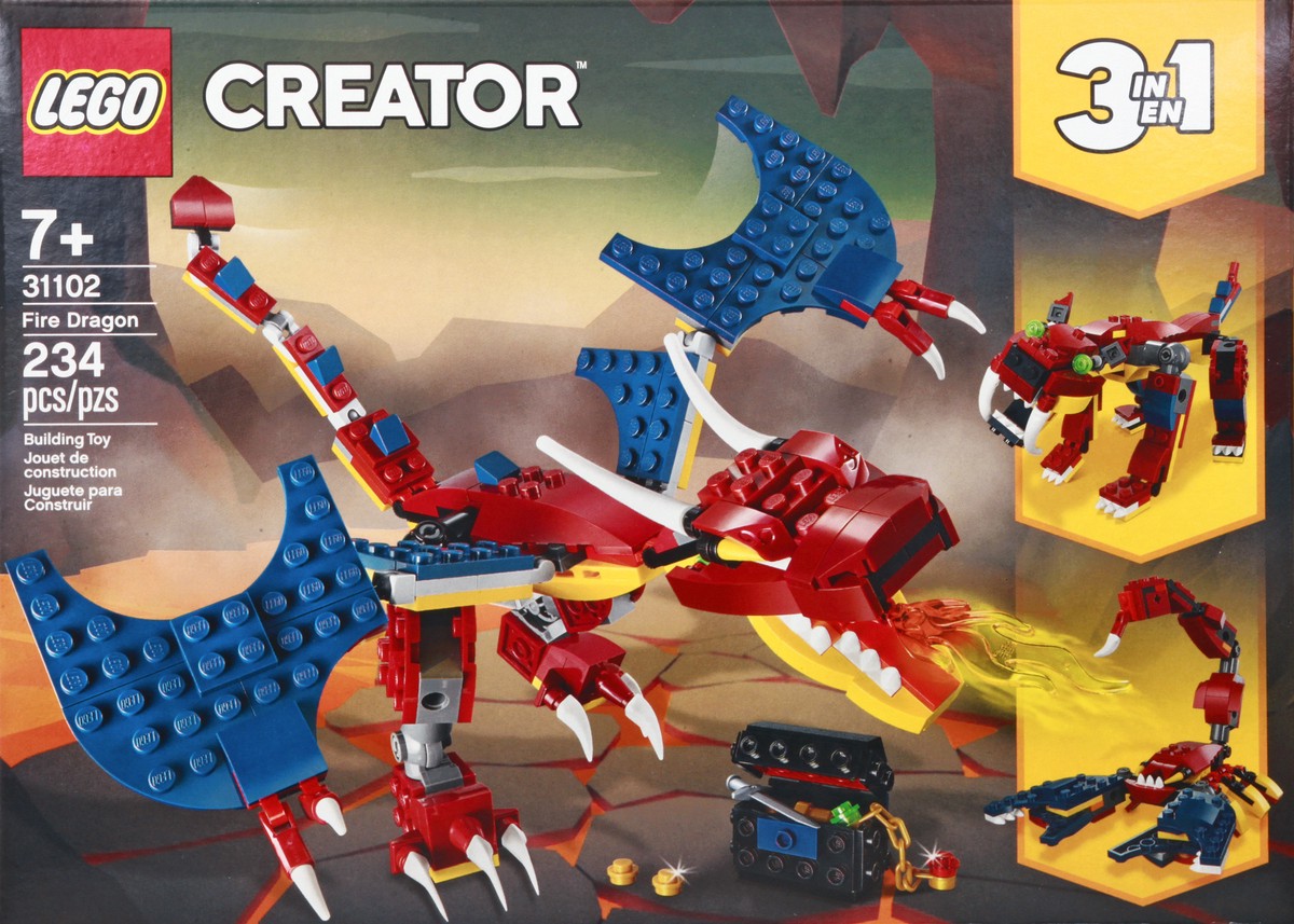 slide 6 of 9, LEGO Creator Fire Dragon Toy 1 ea, 1 ct