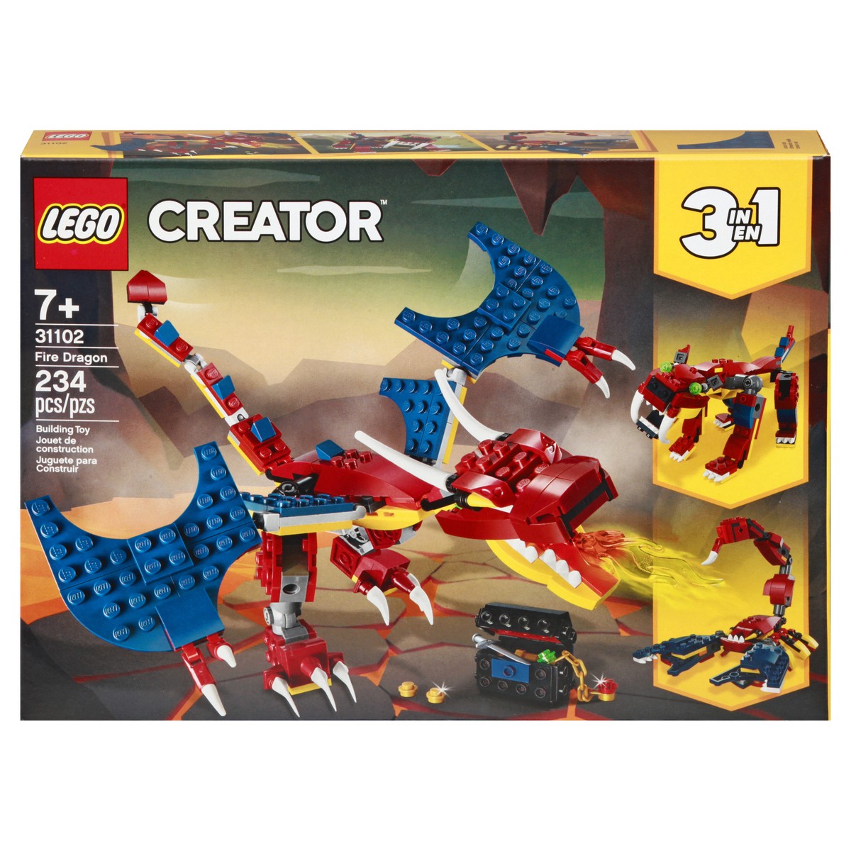 slide 1 of 9, LEGO Creator Fire Dragon Toy 1 ea, 1 ct