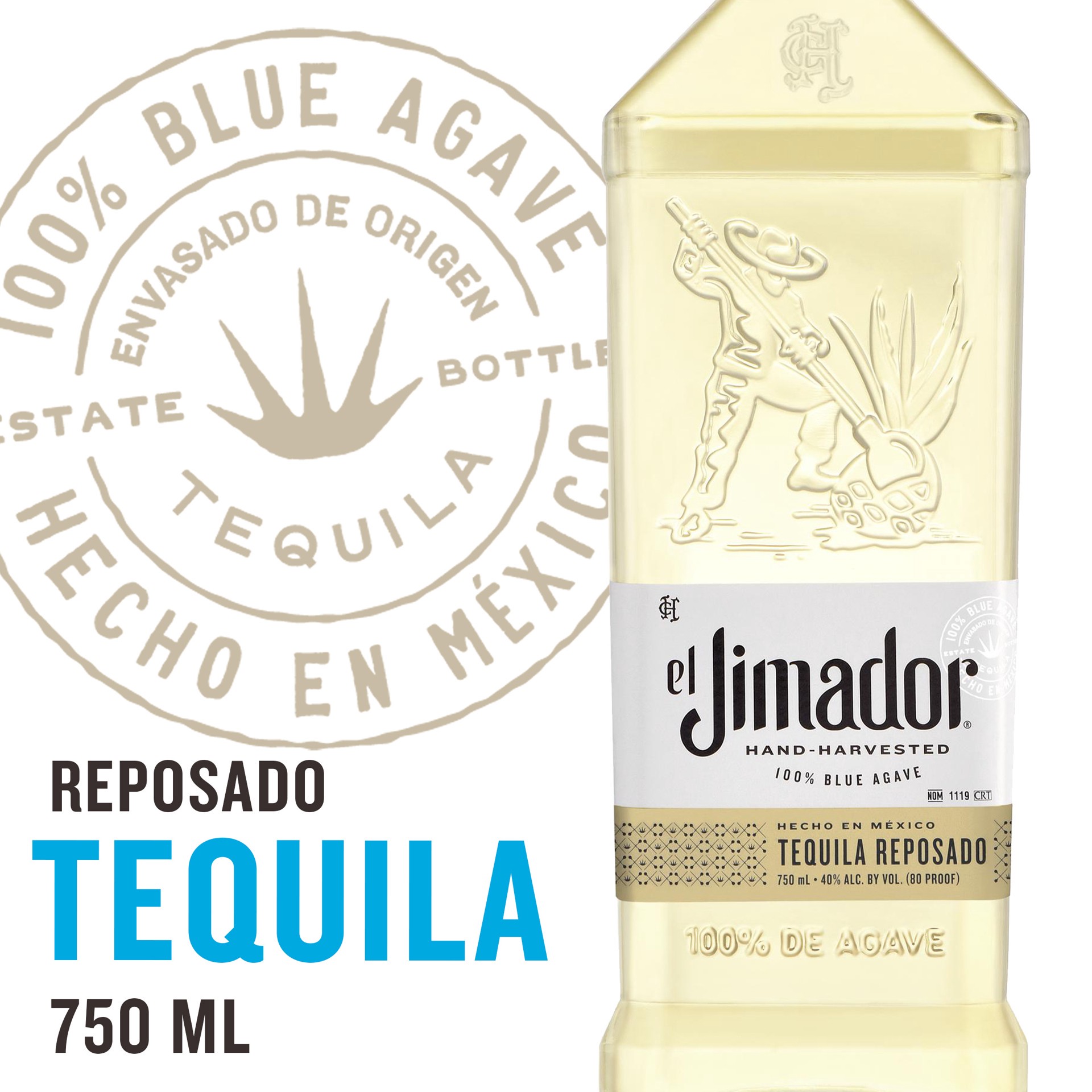 slide 1 of 4, El Jimador Reposado Tequila, 750 mL, 80 Proof, 750 ml