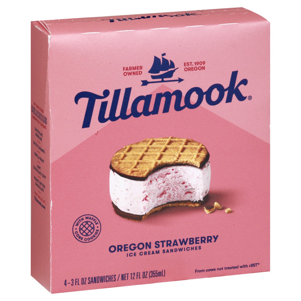 slide 3 of 13, Tillamook Ice Cream Sandwiches 4 ea, 4 ct; 3.5 oz