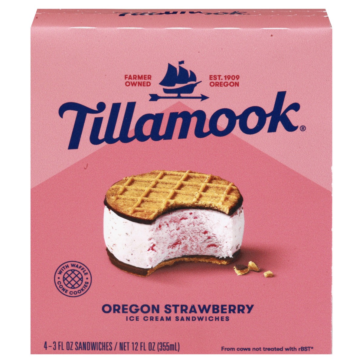 slide 1 of 13, Tillamook Ice Cream Sandwiches 4 ea, 4 ct; 3.5 oz