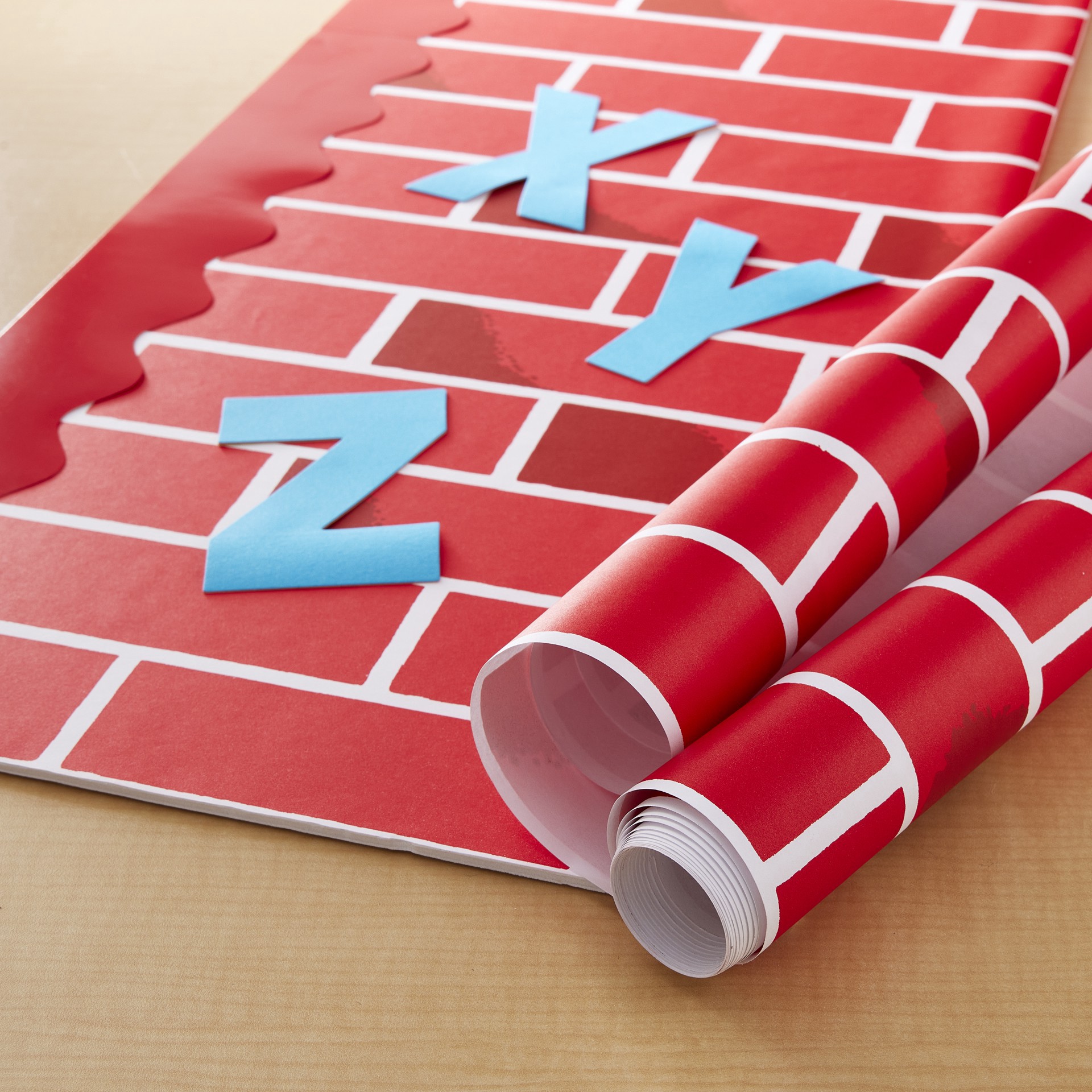 slide 3 of 3, Fadeless Designs Paper Rolls, Tu-Tone Brick, 48 in x 12 ft