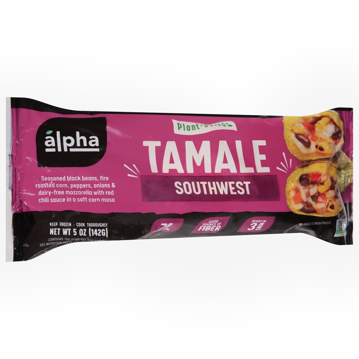 slide 2 of 9, Alpha Foods Alpha Southwest Plant-Based Tamale 5 oz, 5 oz