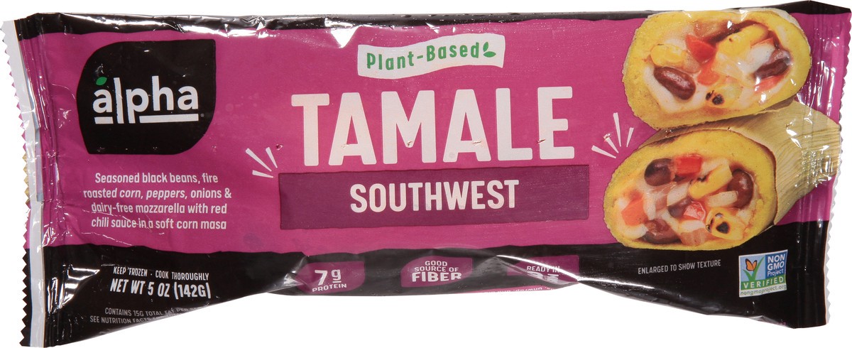 slide 6 of 9, Alpha Foods Alpha Southwest Plant-Based Tamale 5 oz, 5 oz