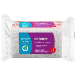 Simply Done Delicate Scrubber Sponges - 3 ct