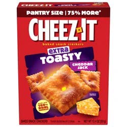 Cheez-It Cheese Crackers, Baked Snack Crackers, Kids Snacks, Extra Toasty Cheddar Jack, 12.4oz Box, 1 Box