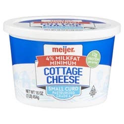Meijer Cottage Cheese, Small Curd