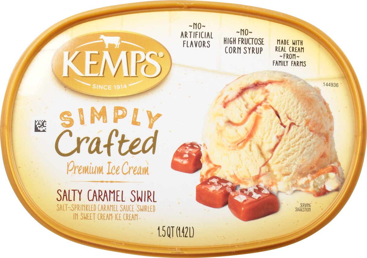 slide 9 of 9, Kemps Simply Crafted Salted Caramel Ice Cream, 48 oz