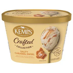 Kemps Crafted Collection Salty Caramel Swirl Ice Cream 1.5 quart