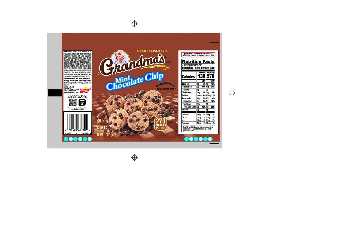 slide 5 of 9, Grandma's Mini Cookies Chocolate Chip 2 Oz, 2 oz