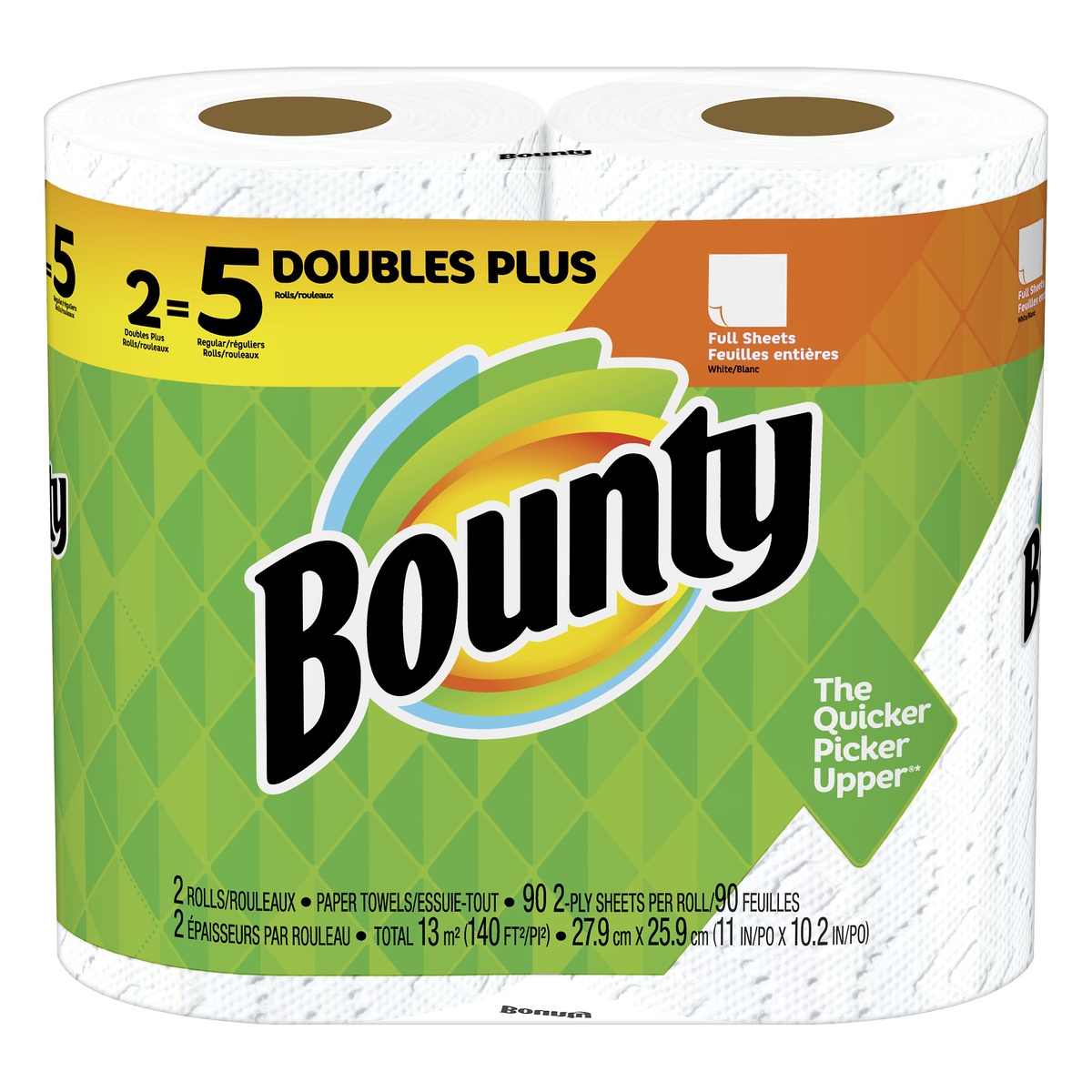 slide 1 of 1, Bounty 2-Ply White Select-A-Size Double Roll Paper Towels 2 ea, 2 ct