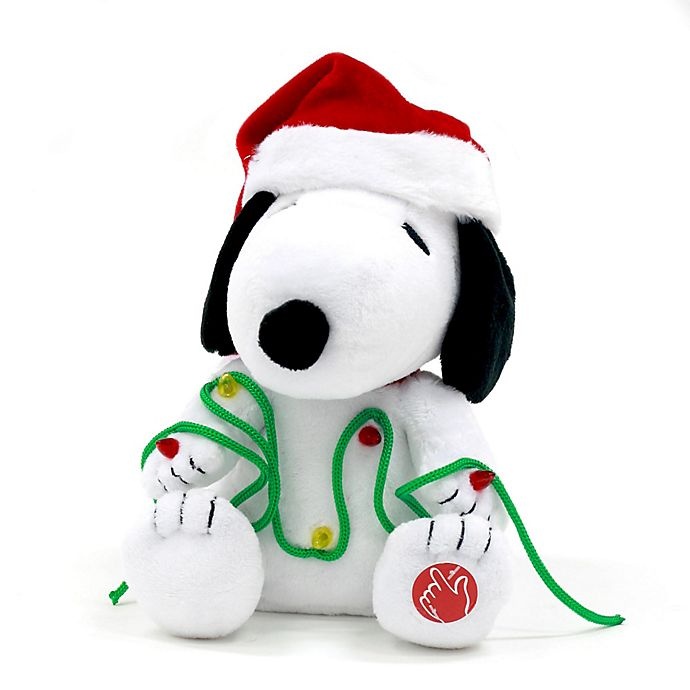 slide 1 of 3, Peanuts Animated Musical Snoopy Holiday Plush, 9 in