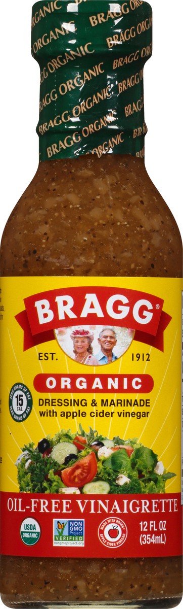 slide 1 of 12, Bragg Organic Apple Cider Vinaigrette, 12 oz