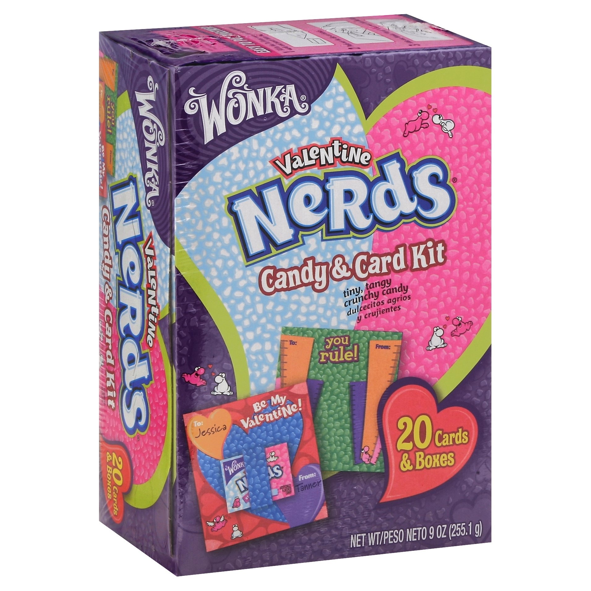 slide 1 of 8, WONKA Rainbow Nerds Candy N Cards Kit 20ct, 9 oz