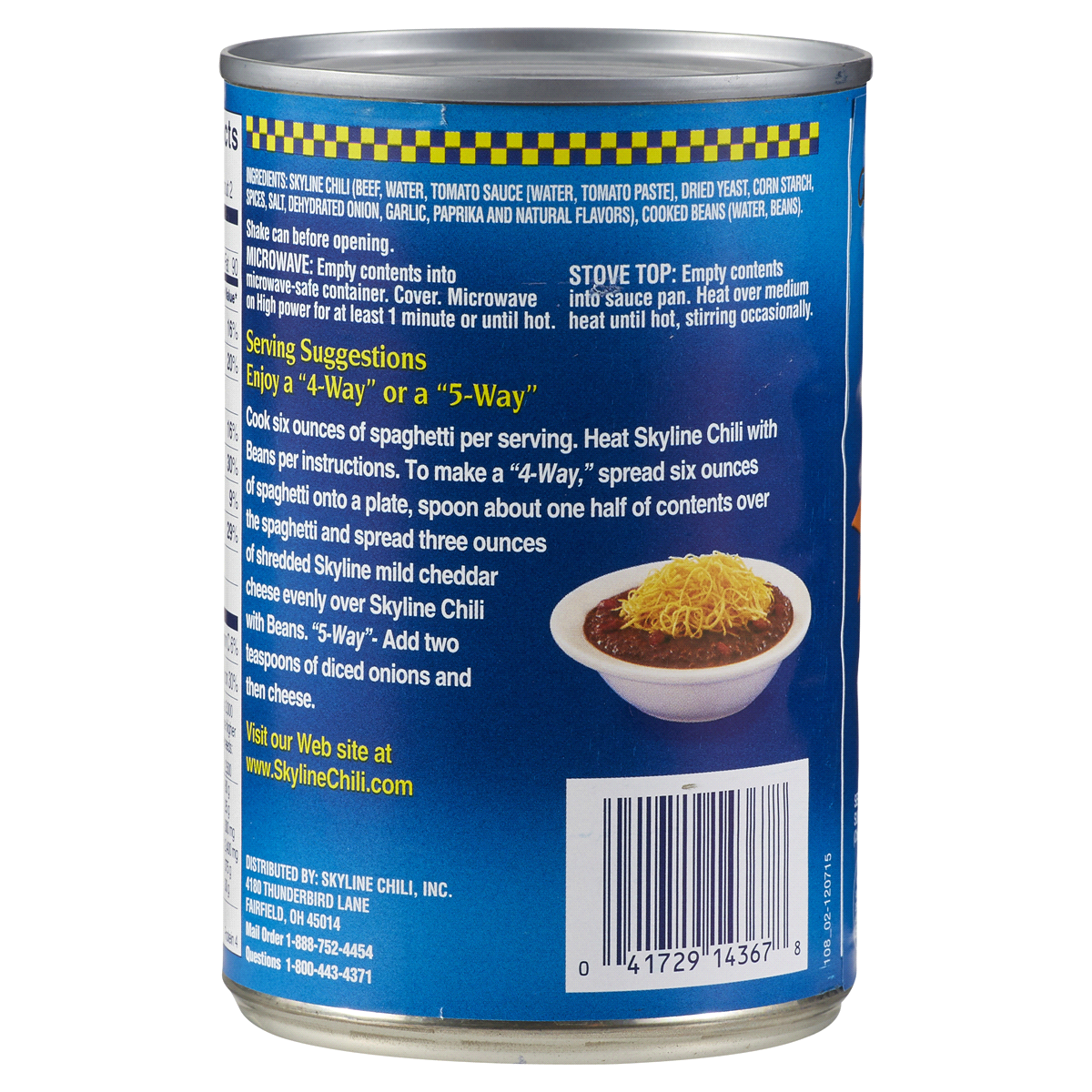 slide 9 of 9, Skyline Chili with Beans, 14.75 oz