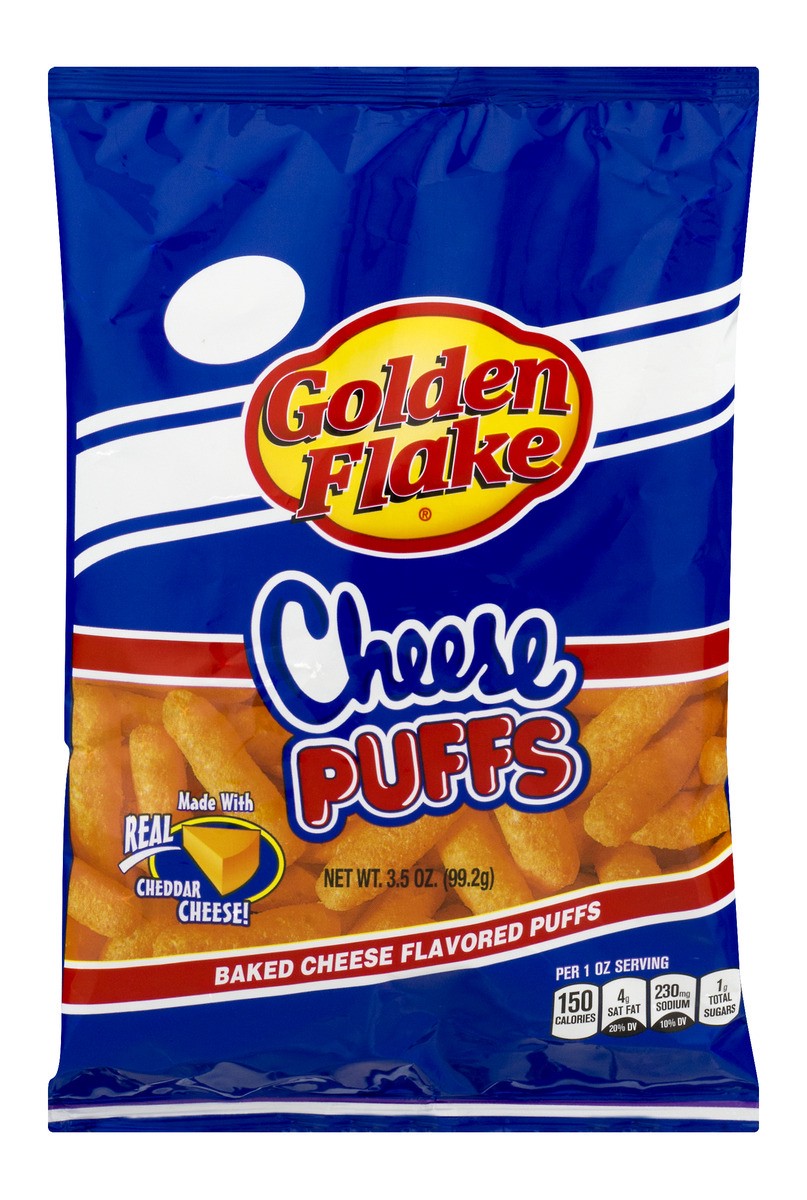 slide 1 of 11, Golden Flake Cheese Puffs Original, 3.5 oz