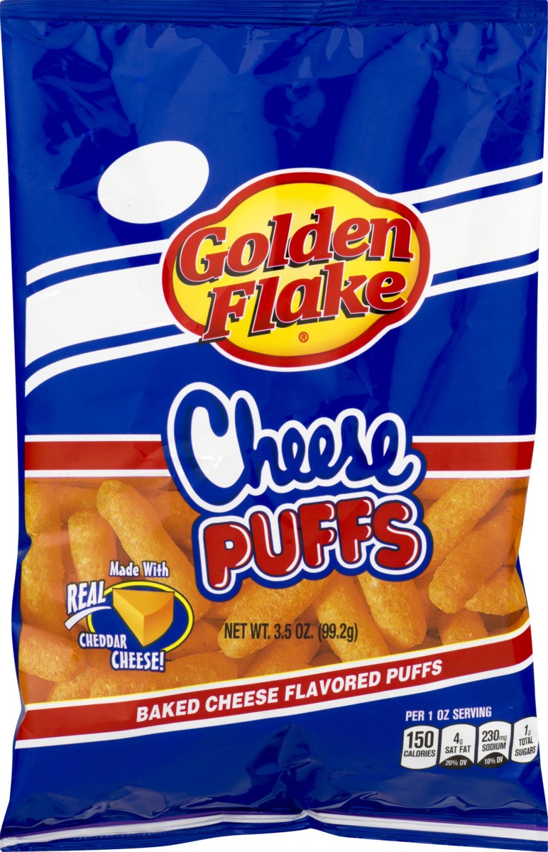 slide 4 of 11, Golden Flake Cheese Puffs Original, 3.5 oz