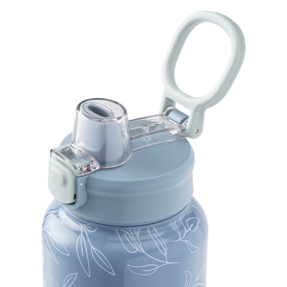 slide 2 of 4, Manna Push Bottle Blue Leaves, 40 oz