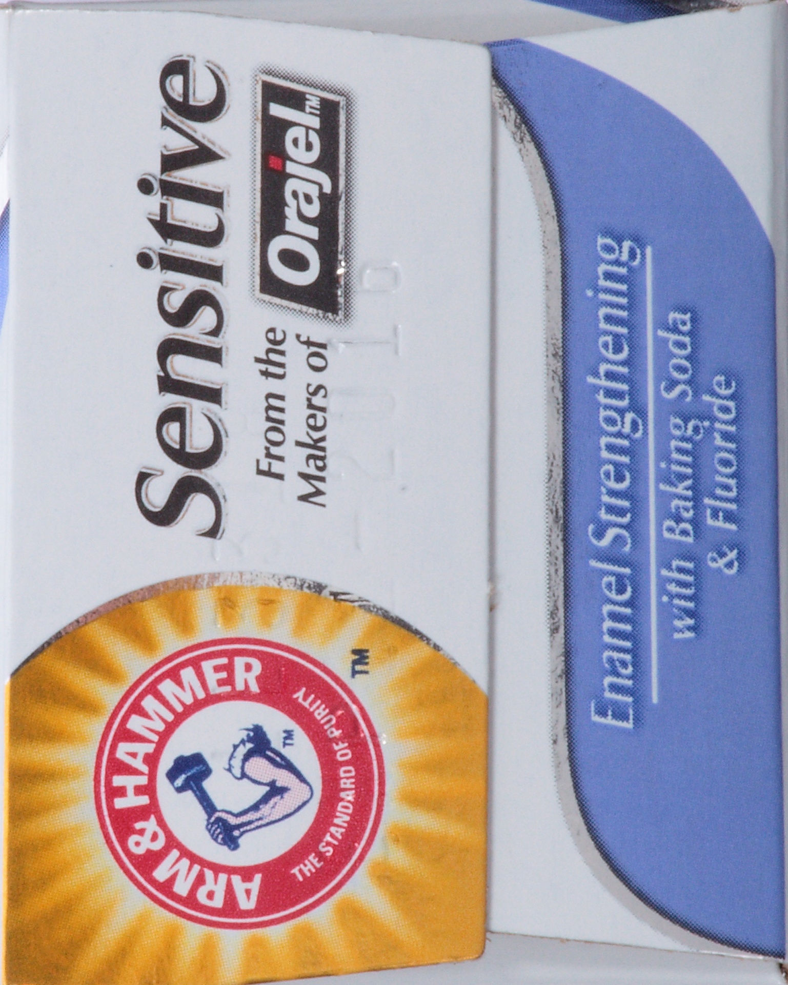 slide 5 of 6, ARM & HAMMER Sensitive Enamel Strengthening Fluoride Anticavity Toothpaste Frosted Mint, 4.5 oz