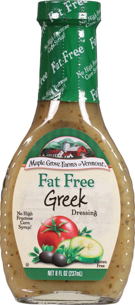 slide 6 of 12, Maple Grove Farms of Vermont Fat Free Greek Dressing 8 ea, 8 ct