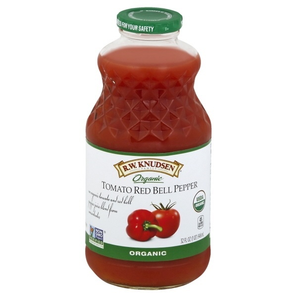 slide 1 of 1, R.W. Knudsen Family Organic Tomato Red Bell Pepper Juice, 32 oz