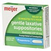 slide 6 of 29, Meijer Gentle Laxative Suppositories, 4 ct