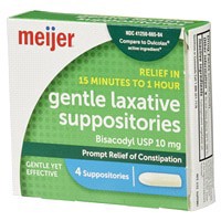 slide 7 of 29, Meijer Gentle Laxative Suppositories, 4 ct