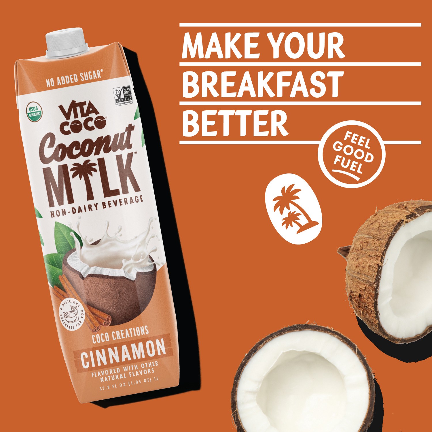 slide 2 of 5, Vita Coco Coconut M*LK, Cinnamon, 33.8oz, 33.8 oz
