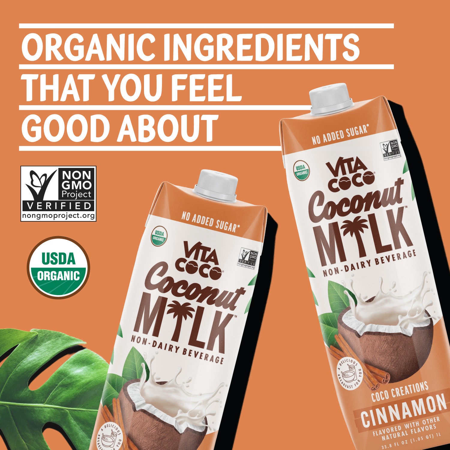 slide 5 of 5, Vita Coco Coconut M*LK, Cinnamon, 33.8oz, 33.8 oz