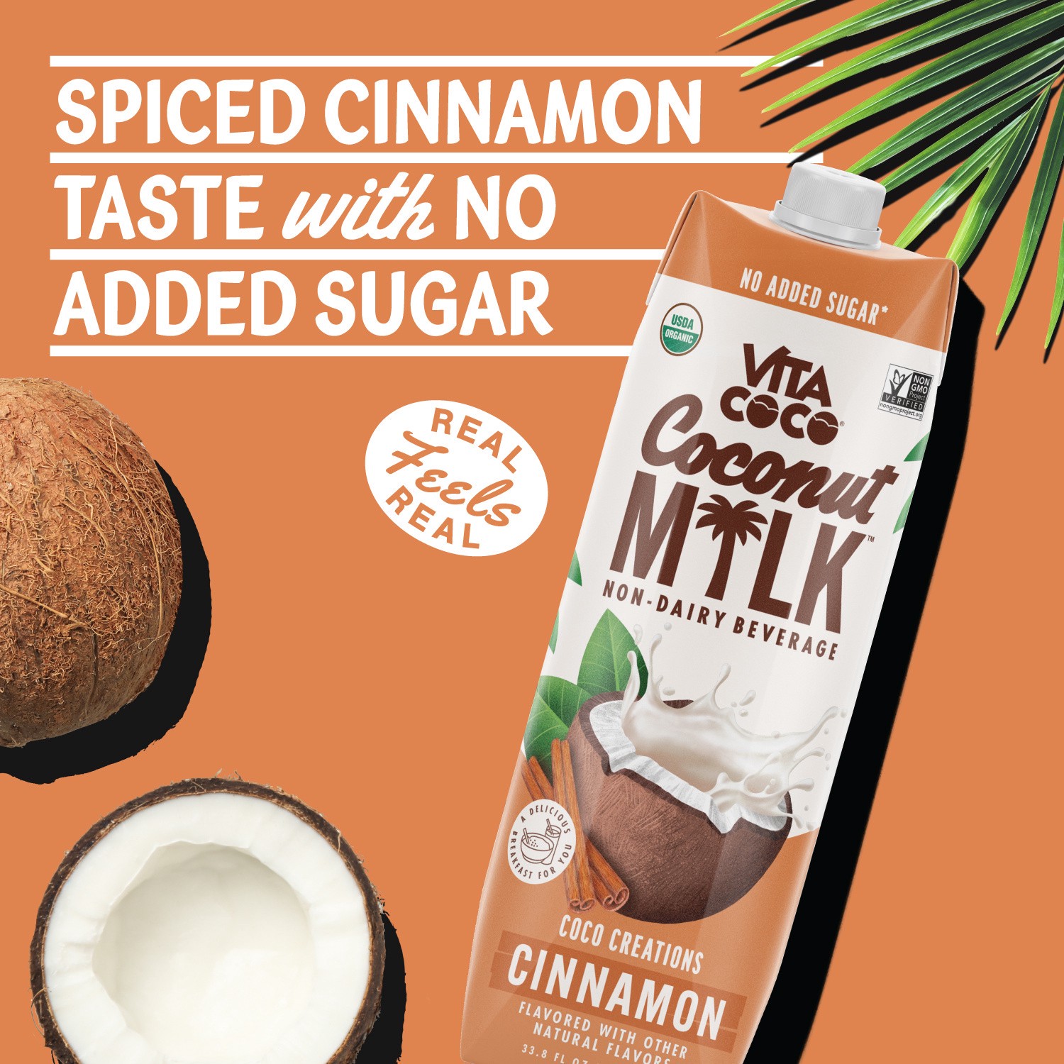 slide 4 of 5, Vita Coco Coconut M*LK, Cinnamon, 33.8oz, 33.8 oz