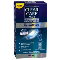 Clear Care Plus 3% Hydrogen Peroxide Cleaning & Disinfecting Solution with Hydraglyde 3 fl oz