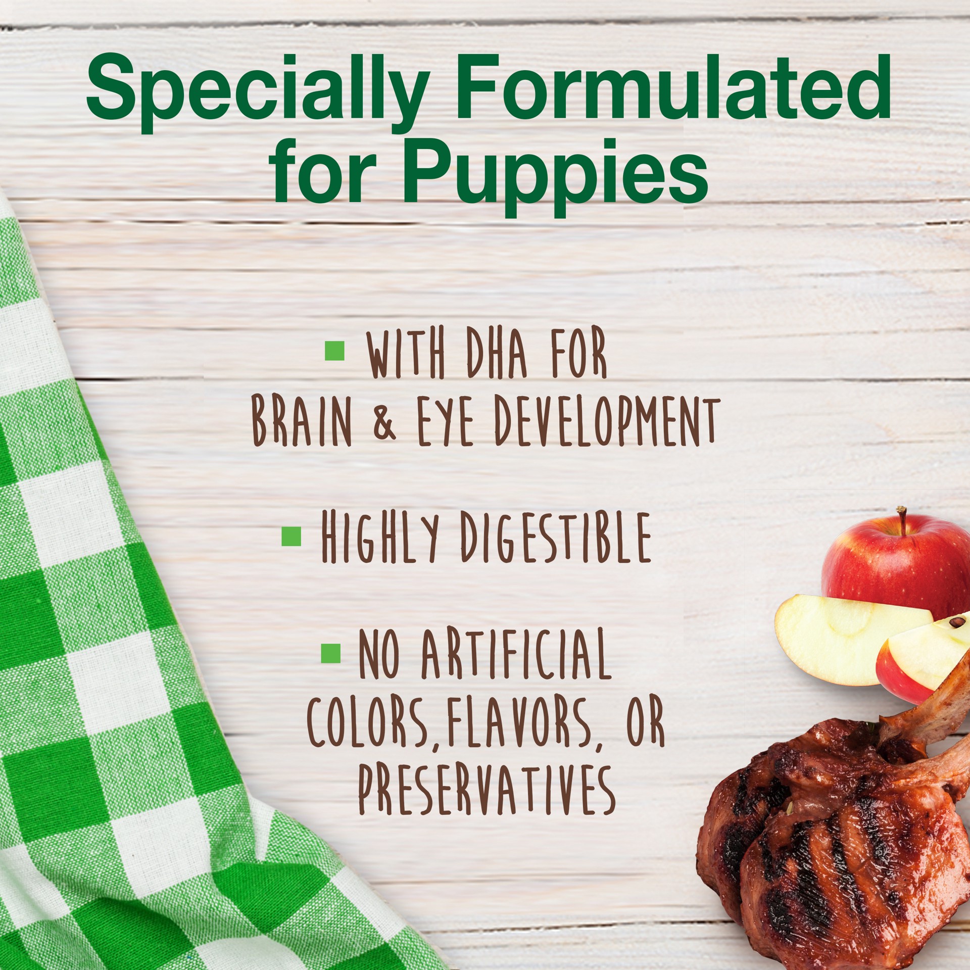 slide 4 of 8, Nylabone Healthy Edibles Puppy Animal-Shaped Lamb & Apple Dog Chew Treats X-Large/Souper - 50+ lbs.(1 Count), 1 ct