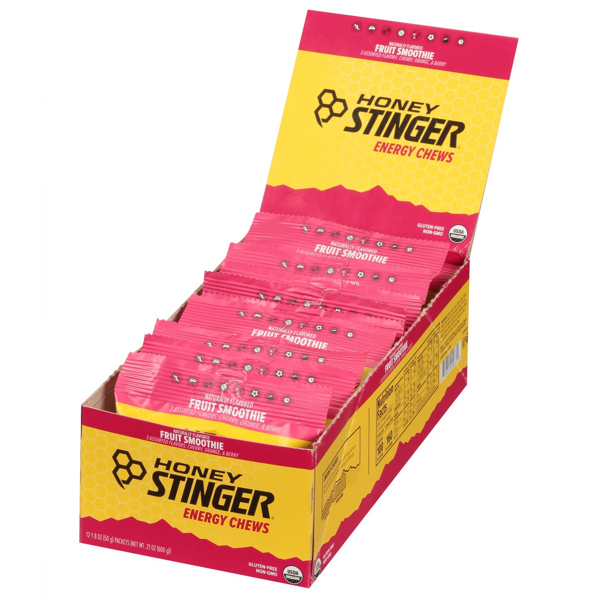slide 13 of 13, Honey Stinger Fruit Smoothie Energy Chews 12 - 1.8 oz Packets, 12 ct